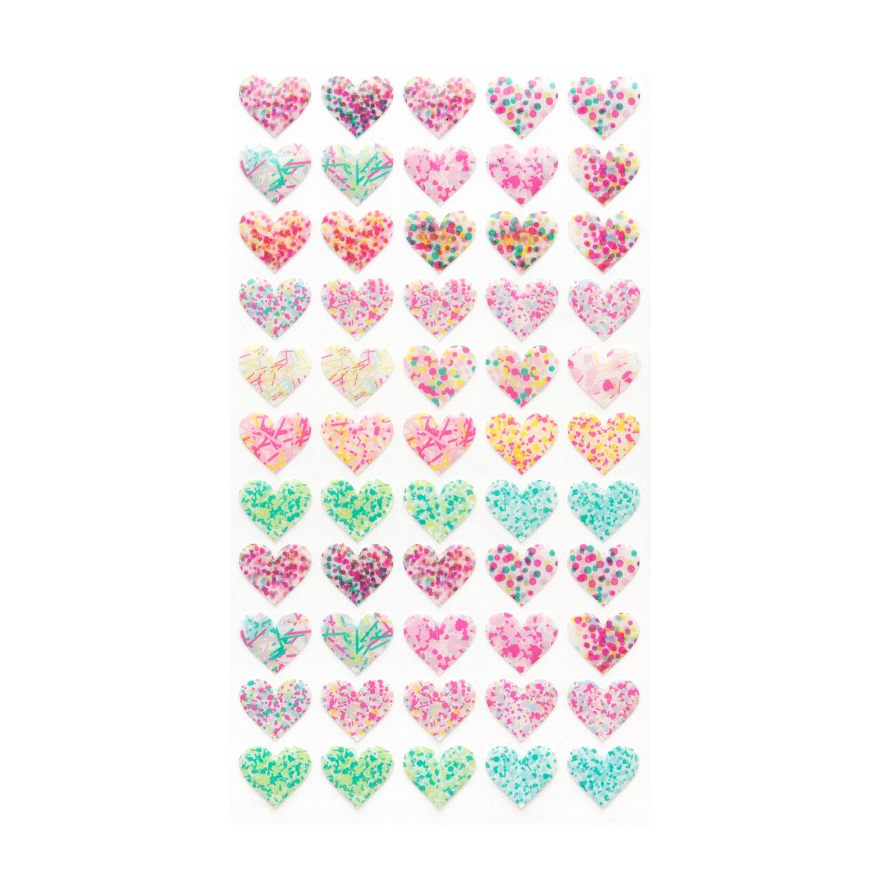 12 Packs: 55 ct. (660 total) Confetti Heart Stickers by Recollections™
